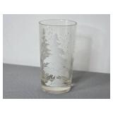 Holiday Glassware Set with Christmas Tree and Poinsettia Designs - Glasses, Tumblers, Mugs