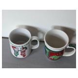 Holiday Glassware Set with Christmas Tree and Poinsettia Designs - Glasses, Tumblers, Mugs