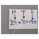 Amish Prairie/Mission Style Oak and Leather Sofa 84 Inch