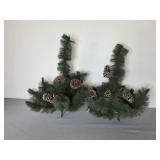 Artificial Pine Garland with Pinecones and 2 Decorative Pine Branches