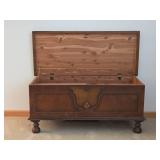 Vintage Cedar Hope Chest with Hinged Lid 40 Inch