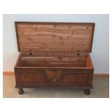 Vintage Cedar Hope Chest with Hinged Lid 40 Inch