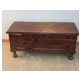 Vintage Cedar Hope Chest with Hinged Lid 40 Inch