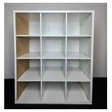 White 12-Cube Organizer Shelf Unit 23x20x12 Inches