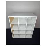 White 12-Cube Organizer Shelf Unit 23x20x12 Inches