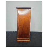 Wooden Jewelry Cabinet with Glass Doors and Drawer, 12x9x5 Inches