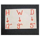 Wooden Jewelry Cabinet with Glass Doors and Drawer, 12x9x5 Inches