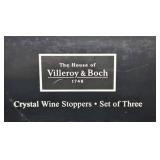 Villeroy & Boch Cocktail Hour Crystal Wine Stoppers Set of 3