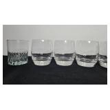 Set of Mixed Drink Glasses Including Courvoisier Tall Glasses
