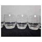 Set of Mixed Drink Glasses Including Courvoisier Tall Glasses