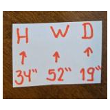 Ethan Allen Early American Wooden Dresser with Mirror, 9 Drawers, 52x19x34 Inches