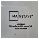 Mainstays White Porcelain Coffee Cup and Saucer Set with Creamer and Sugar Bowl