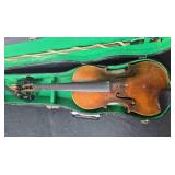 Vintage Full Size Violin with Two Cases, Bow, and Assorted Parts - violin is not in working condition