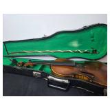 Vintage Full Size Violin with Two Cases, Bow, and Assorted Parts - violin is not in working condition