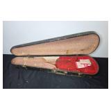 Vintage Full Size Violin with Two Cases, Bow, and Assorted Parts - violin is not in working condition