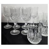 Set of Cut Crystal Glasses - Wine, Highball, and Old Fashioned Tumblers