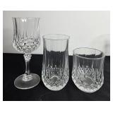 Set of Cut Crystal Glasses - Wine, Highball, and Old Fashioned Tumblers