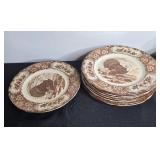 Mixed Dinnerware Set with Maruta Ware Turkey Plates, Food Network White Currant Mugs, Plates, and HOME Butter Dish