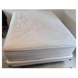 Queen Size Mattress and Box Spring with White Cover