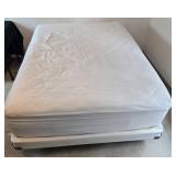 Queen Size Mattress and Box Spring with White Cover