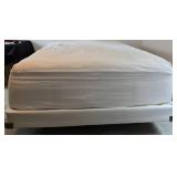 Queen Size Mattress and Box Spring with White Cover