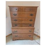Ethan Allen Early American Solid Maple and Birch Tall Chest of Drawers