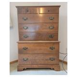 Ethan Allen Early American Solid Maple and Birch Tall Chest of Drawers