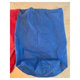 Collection of Red and Blue Nylon Laundry or Storage Bags