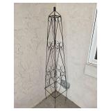 Metal Garden Trellis with Decorative Scrollwork