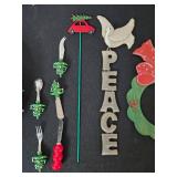 Holiday Decor Collection with Santa Figures, LED Lights, and Norman Rockwell Advent Calendar