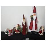 Holiday Decor Collection with Santa Figures, LED Lights, and Norman Rockwell Advent Calendar