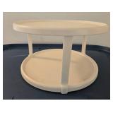 Set of 2 Sterilite 39-Gallon Storage Totes with Blue Bin and White Turntable Spice Organizer