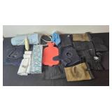 Collection of Medical Supports, Braces, Hot Water Bottle, and Supplies