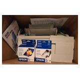 HP ScanJet 4100C Scanner, Epson Stylus Color 600 Printer, Keyboard and Accessories Lot
