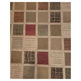 5 ft x 7.5 ft Area Rug with Multi-Color Geometric Square Pattern