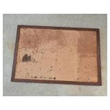 Office Chair Floor Mat and Used Cork Bulletin Board