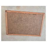 Office Chair Floor Mat and Used Cork Bulletin Board
