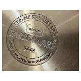 Collection of 2 Graniteware Roasters and Farberware Stainless Steel Pan with Lids