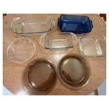 Set of Pyrex Glass Bakeware Casserole and Baking Dishes, Assorted Sizes