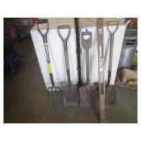 (EW1) 3 Short Handle Shovels, Const... (EW1) 3 Short Handle Shovels, Const...