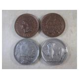 (FS) 4pc Vintage Ceramic Coin Wall ... (FS) 4pc Vintage Ceramic Coin Wall ...
