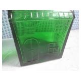 (BS) Vintage Green Glass Pieces... (BS) Vintage Green Glass Pieces...