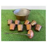 Vintage Copperware - Bucket, Ladel & Cups Vintage Copperware - Bucket, Ladel & Cups
