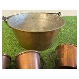 Vintage Copperware - Bucket, Ladel & Cups Vintage Copperware - Bucket, Ladel & Cups