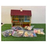 Vintage Metal Toy House with Lots of Extras Vintage Metal Toy House with Lots of Extras