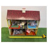Vintage Metal Toy House with Lots of Extras Vintage Metal Toy House with Lots of Extras