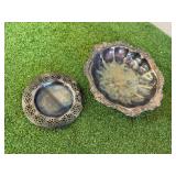 Copper Tray, Silver Plated Items Copper Tray, Silver Plated Items