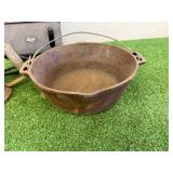 Cast Iron Deep Cauldron, Blow Torch & Time Clock Cast Iron Deep Cauldron, Blow Torch & Time Clock