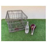 Antique Fire Extinguisher, Metal Dairy Tote & Crookston MN Soda Bottle Antique Fire Extinguisher, Metal Dairy Tote & Crookston MN Soda Bottle