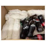Box of Glass Coca-Cola Bottles & Galvanized Pale Box of Glass Coca-Cola Bottles & Galvanized Pale